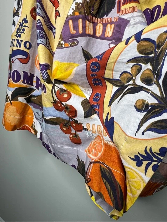 MAEVE Anthropologie Colorful Fruit Print Sundress with Bow - Picture 2 of 12